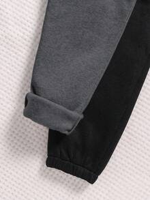 2件套少女保暖内衬城市印花运动裤