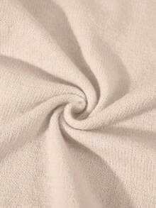 GlowEve 女士秋冬百搭单排扣蝴蝶结设计针织开衫 - 杏色 - 查看 3