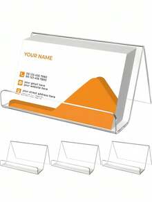 1PC Acrylic Card Holder Display Stand Transparent Card Frame Desktop Plastic Card Storage Box Organizer