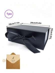Collapsible Thick Hard Cardboard Gift Boxes For Presents Packaging, Rectangle Box  Closure With Ribbon For Groomsman Proposal Box, Wedding, Christmas, Halloween, Birthday Gift Packaging,School Supplies,Back To School - Multicolor - View 33