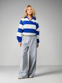 MISSGUIDED Striped Rugby Shirt With Button Placket And Collar Detail Long Sleeve Top For Fall Winter Casual Wear - Multicolor - View 5