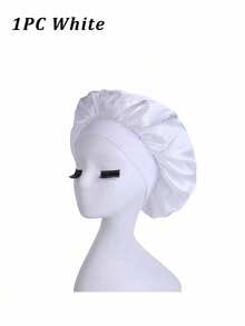Silk Bonnet For Sleeping, Satin Hair Bonnets, Soft Elastic Band Silk Sleep Cap, Silk Hair Wrap For Curly Hair, Ideal For Overnight Curls Preservation, All-Season Shower Caps, Comfortable For Chemotherapy Patients Home Bathroom Decor Fall Decor  Hair Bonnet - Multicolor - View 10