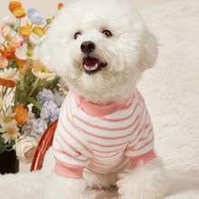 PETSIN 1 Pc Pet Cat Dog Universal Pink Stripe Fashion Pattern Printed Plush Warm Elastic Comfortable Dog Round Neck - Multicolor - View 8