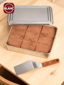 Stainless Steel Square Flat Tray With Lid, For Tiramisu, Baking And Serving Dishes - Multicolor - View 1