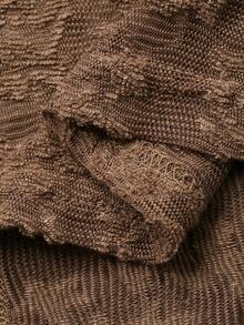 DAZY Sexy transparentes spitzenbesetztes lang geschnittenes Nachthemd für Frauen - Kaffeebraun - Übersicht 9