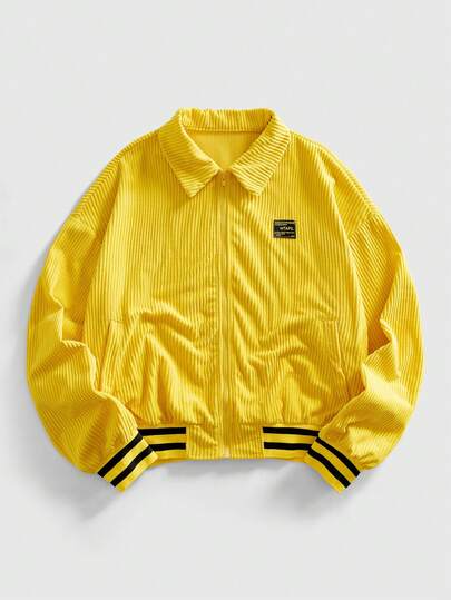 Street Life Cardigan décontracté en velours côtelé pour homme, manches longues et épaules tombantes, à la fois à la mode et polyvalent.