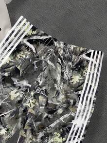 SHEIN 2 件男婴休闲时尚经典酷炫卡通人物印花圆领短袖 T 恤和条纹喇叭裤针织套装，适合夏季、街头风格、返校 - 彩色 - 查看 4