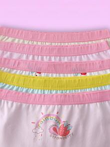 5条装 女童可爱草莓水果印花清新迷人柔软亲肤内裤 - 彩色 - 查看 3