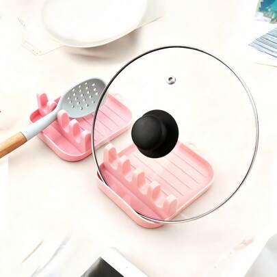 1 Giá đỡ thìa chống trượt chịu nhiệt có miếng lót hứng mỡ cho nhiều dụng cụ nấu ăn, bao gồm thìa múc, kẹp gắp, hoàn hảo cho nhà bếp và vỉ nướng, giá đỡ dụng cụ nấu nướng, phụ kiện nướng BBQ