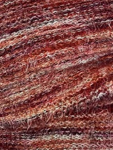 Aloruh 女式性感优雅露肩褶饰修身长袖针织T恤 - 酒紅色 - 查看 7