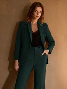 MOTF Classy BLAZER CON CUELLO DE CHAL ESTRUCTURADO - Verde Oscuro - Ver 5