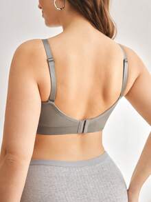BloomMama 3pcs/Set Seamless Plus Size Wireless Comfortable Removable Padded Nursing Bra - Multicolor - View 7
