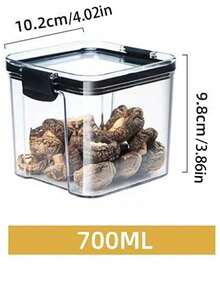 Tea Cans, Sealed Cans, Storage Bottles, Cereals, Storage Bottles, Transparent Plastic Food Cans, Dry Goods Storage, JarsClear Food Storage Jar - Clear - View 12