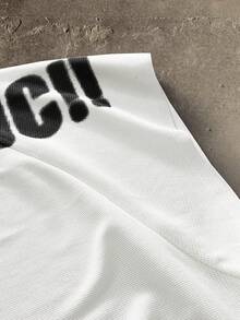 NEON BLANC 男士街头风白色针织图案字母印花圆领上衣，适合夏季穿着 - 白色 - 查看 4