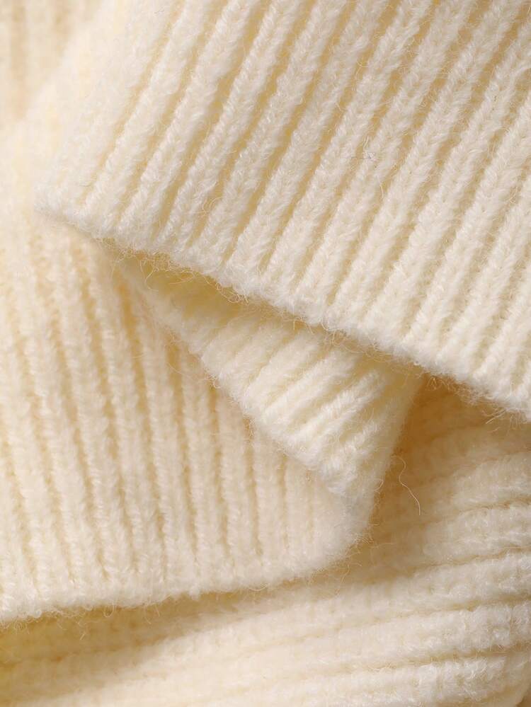 Women's Knitted V-Neck Loose Top And Flared Pants Casual Home Outfit Set, Winter