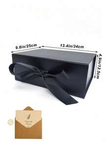 Collapsible Thick Hard Cardboard Gift Boxes For Presents Packaging, Rectangle Box  Closure With Ribbon For Groomsman Proposal Box, Wedding, Christmas, Halloween, Birthday Gift Packaging,School Supplies,Back To School - Multicolor - View 18