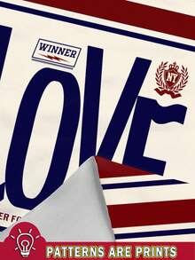 Slaydiva Sudadera casual de estilo callejero con estampado de amor en azul marino y burdeos, adecuada para salidas de otoño/invierno - Multicolor - Ver 3