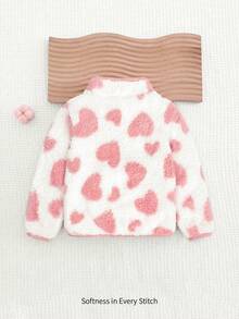 Cozy Pixies Baby Girl Casual Versatile White Base Pink Floral Print Stand Collar Long Sleeve Cardigan Baby Girl Fleece Jacket Baby Girl Cute Jacket Baby Girl Bomber Jacket Baby Girl Fall Jackets Polka Dot Toddler Jacket