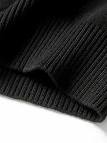 Claim Dot Sweater Pria Lengan Panjang Bergaris Abu-abu Gelap dengan Resleting, Atasan Jumper Rajut Minimalis Kasual Elegan untuk Musim Gugur, Cocok untuk Mendaki, Pesta, Kantor, Rumah & Perjalanan Sehari-hari - MultiWarna - View 4