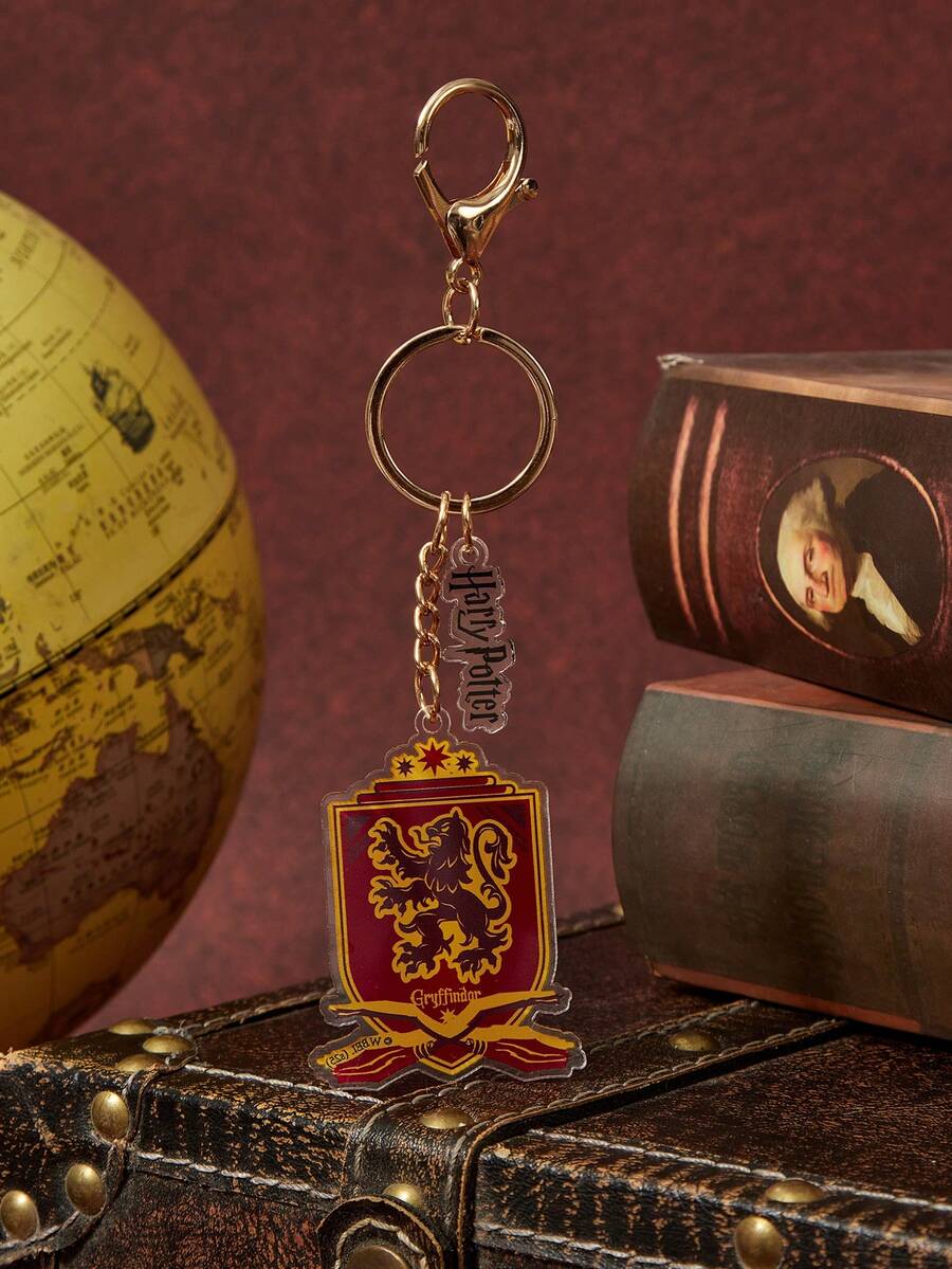 HARRY POTTER X SHEIN 时尚狮子与字母图案亚克力钥匙扣 - 紅色 - 查看 1