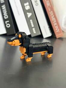 Weihnachts-Dekoration Tierfigur Hund Mini Bauklötze Set - Dackel, Löwenhund, Schnauzer, Labrador, Teddybär, zum selbst zusammenbauen, Dekoration für Geburtstag/Festivalgeschenke, Zimmer-Dekoration, Weihnachten, Hund, Bauklötze, Weihnachten, Geschenk, Hund, Weihnachten, Geschenk, Hund