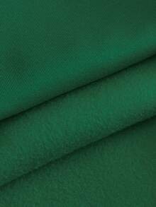 Manfinity Homme Sweatshirt Fleece Pria Model Longgar dengan Bahu Jatuh dan Kerah Bulat, Warna Hijau Zaitun, Tema Natal, Atasan Lengan Panjang - Dark Green - View 6