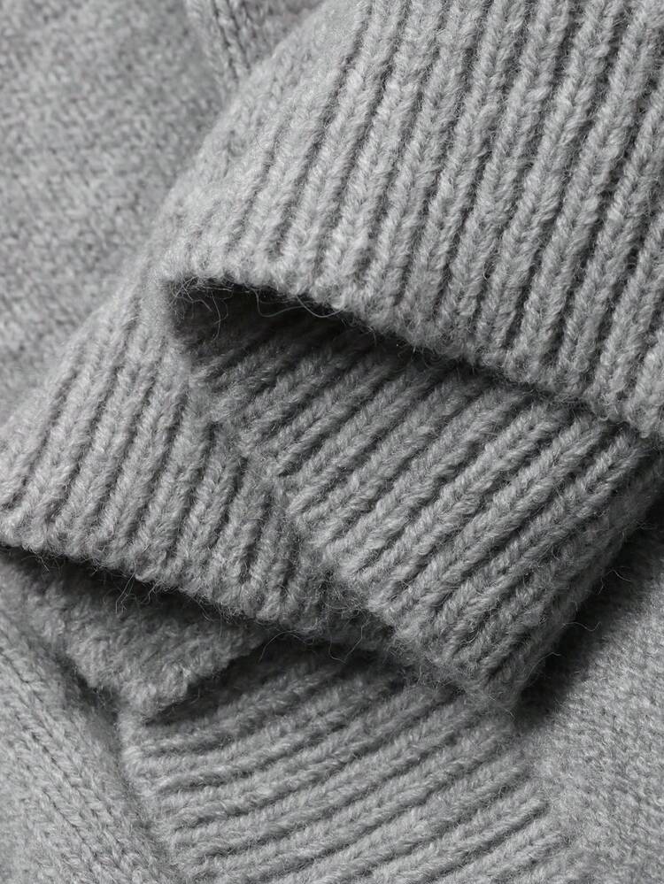 Tween Girls' Round Neck Long Sleeve Drop Shoulder Front Button Knit Casual Cardigan, Versatile For Christmas,New Year