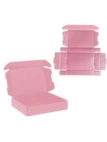 SHEIN 10 piezas Cajas de embalaje de papel corrugado extra duro de 3 capas color rosa, Tamaño: 5,12 x 3,15 x 1 pulgada 10 piezas 5,12 x 3,15 x 1 pulgada Pequeñas cajas de envío por correo, Cajas de cartón corrugado pequeñas para empacar negocios, artesanías, festivales, regalos de Navidad (Rosa)