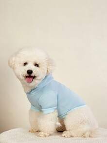 PETSIN 1 Schmetterling Muster Haustier Hoodie mit Hut, hellblau, dick und warm, windundurchlässig und hautfreundlich, geeignet zum Tragen von Konservendosen Haustierbekleidung