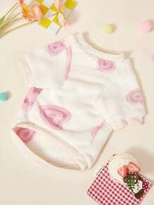PETSIN Heart Pattern Plush Cute Warm Sweatshirt, Autumn/Winter