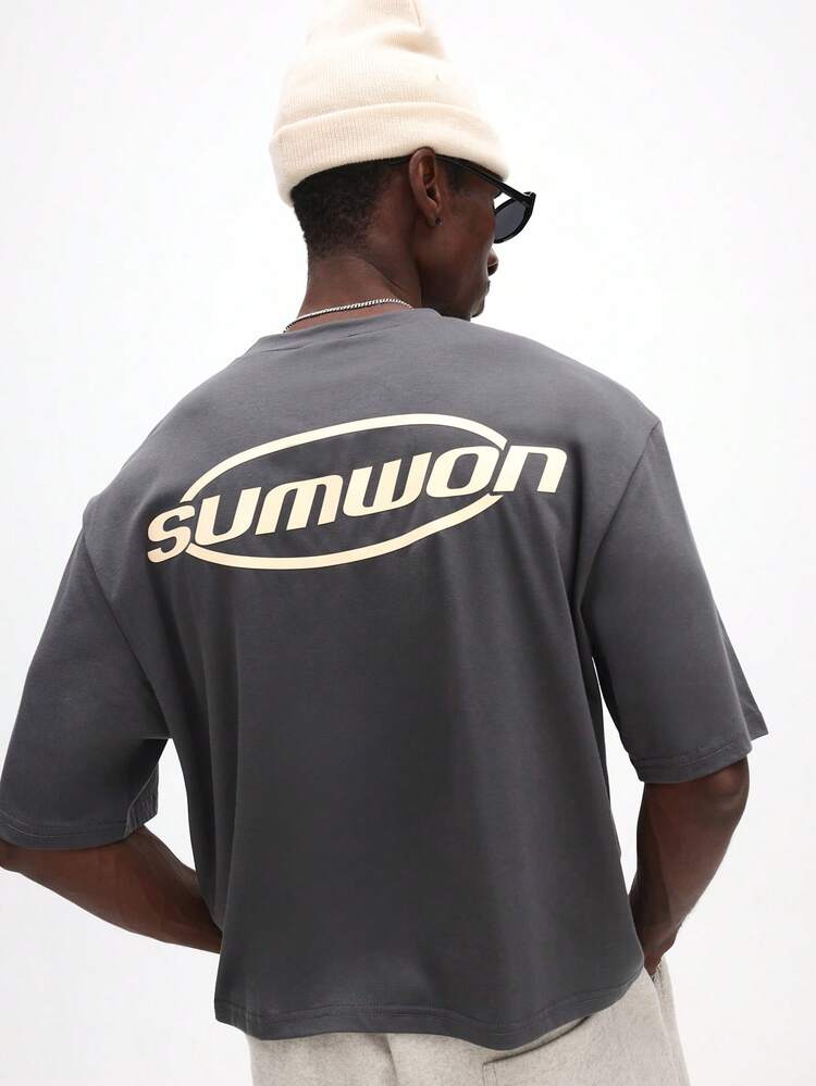 Crop Fit Tee With Oval Logo