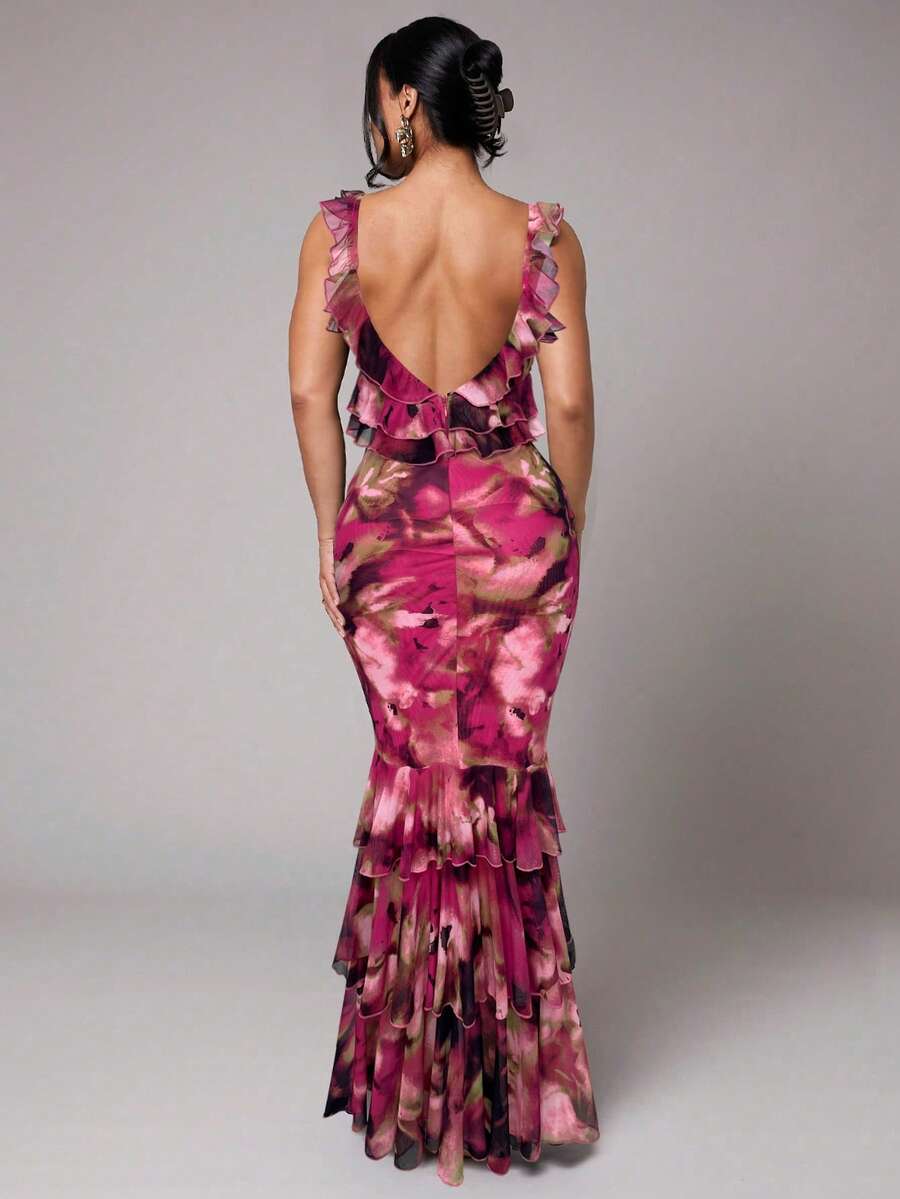 Silquee Váy không tay in họa tiết tối giản dành cho nữ - Nhiều màu - Xem 1