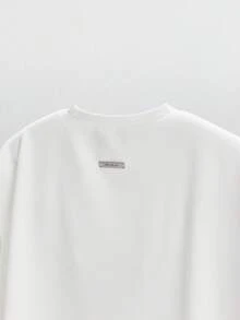 NEON BLANC 男式图案 T 恤宽松针织华夫格面料无袖背心 - 白色 - 查看 5