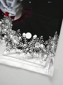 圣诞节可爱雪人卡通数码印花V领短袖女式时尚磨砂上衣 - 彩色 - 查看 4