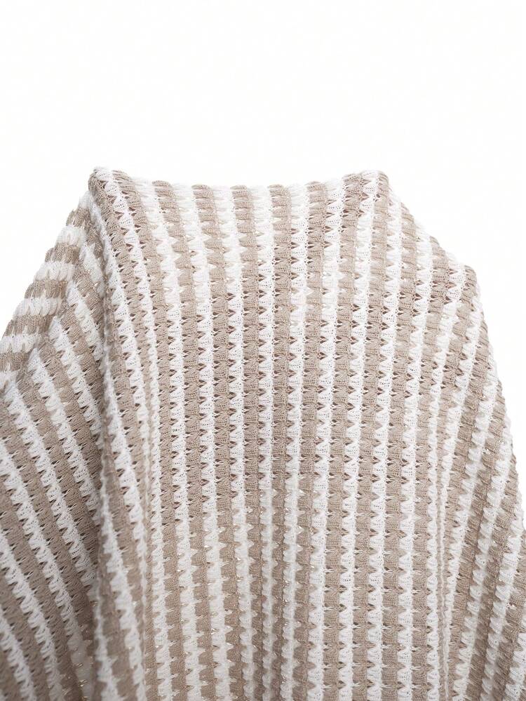 Plus Size Casual Striped Dress,Long Casual Dress, Autumn/Winter,2025 New, Pocket Lounge Dress Long Sleeve Dress