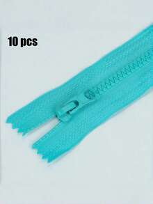 10 Pcs Resin Closed-End Zippers – Short Zippers For Clothing Pockets, Pencil Cases, Bags & Collars, DIY Handicraft Sewing Tools - 3# Resin Zipper - View 10