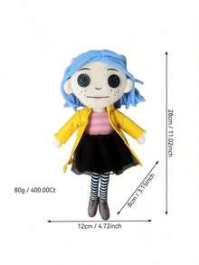 POKOJA LAND 11 英寸动漫毛绒玩具卡通人物卡哇伊娃娃柔软枕头可爱收藏娃娃装饰玩具儿童生日礼物节日装饰家居 - 彩色 - 查看 3