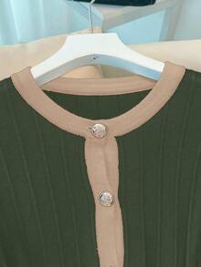 Franclia Neue sanfte, elegante Rüschenärmel Rüschensaum Strick-Cardigan für Frauen, Frühling/Herbst