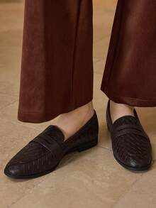 MOTF CASUAL COMFORTABLE VERSATILE WOMEN FLAT SHOES FOR CHRISTMAS SPRING SHOES - Coffee Brown - View 3