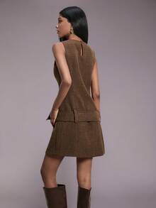 ATUI Studio Damen Kleid mit geraffter Taille, modisch vielseitig, minimalistisch für den Alltag, Tagesoutfit, Urlaubsstil, Büroalltag, minimalistische Damenkleidung