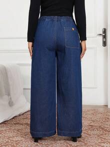 EMERY ROSE Große Größen Einfarbige Lässig Jeans