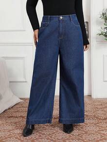 EMERY ROSE Große Größen Einfarbige Lässig Jeans