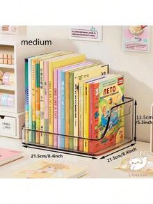 Clear Book Storage Bins For Organizing Books And Supplies Transparent Standard For Classroom And Home Shelf Organization - Single Piece - View 14