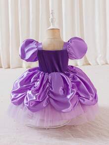 Glamorique Kids Baby Girl Princess Dress, Christmas Baby Girl Dress, Partywear, Santa Dress, New Years Dress Birthday Party, Ball Dress, Purple Dress - Purple - View 2