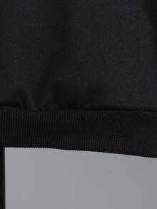 小男孩圆领长袖休闲百搭黑色套头衫套头运动衫 - 黑色 - 查看 5