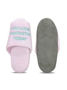 Joivida A Pair Embroidered Couple Slippers, Silent Home Slippers, Soft Fabric, Anti-Slip All-Season Indoor Home Shoes, Comfortable And Casual Home Shoes, Durable Design, Breathable Material, Suitable For The Whole Family,Valentine's Day Ramadan Festival Ramadan - Multicolor - View 5