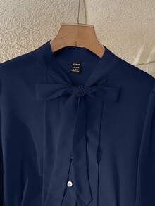 GlowEve 女士优雅通勤秋季衬衫 - 藍色 - 查看 3