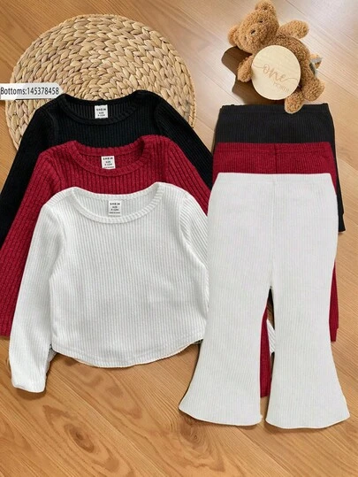 LMoss Kids 买二送一，超值优惠！SHEIN 可爱女童休闲T恤，简约可爱，采用防勾丝面料，不对称下摆圆领设计，多件装，适合生日派对、晚宴、演出、婚礼、洗礼、开幕式等场合，也适合日常穿着、上学、旅行，以及秋冬季节。