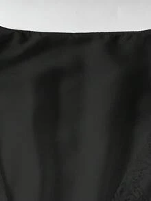 Lyrianda High-End Luxury French Lace Dress, New Fashion Elegant V-Neck Flare SleeveDresss, Formal Party Evening Gown, Graceful Birthday Dress - Black - View 5