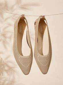 Ressula Women's Casual Versatile Simple Flat Shoes - Apricot - View 1